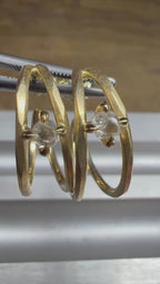 Handcrafted Raw Diamond Gold Creoles – 0.36 ct