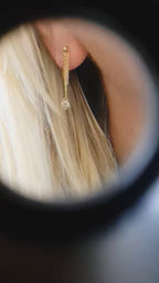 Uncut Diamonds in Gold Chain Earrings – 1.22 ct.