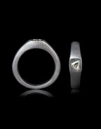 Raw and Understated Signet Ring – 0.20 ct.