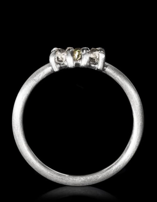 Copenhagen July Rough Diamond White Gold Ring - 0.42 ct.