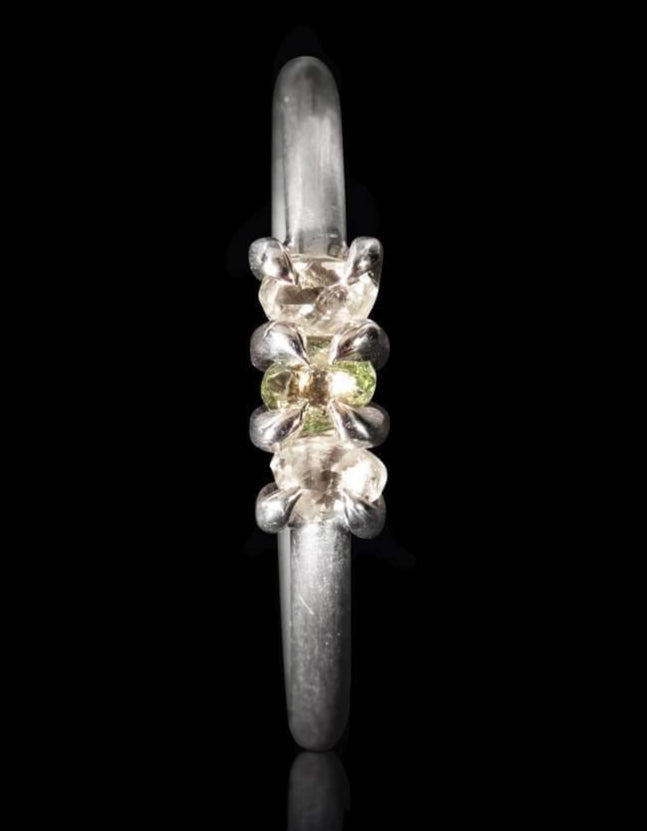 Copenhagen July Rough Diamond White Gold Ring