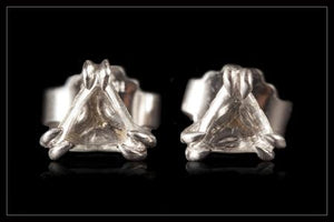 Danish White Triangle Diamond Earrings - <strong>0.71 ct.</strong>