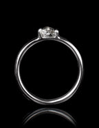 South African Shiny Rock in Double Ring – 0.89 ct.