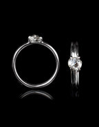 South African Shiny Rock in Double Ring – 0.89 ct.