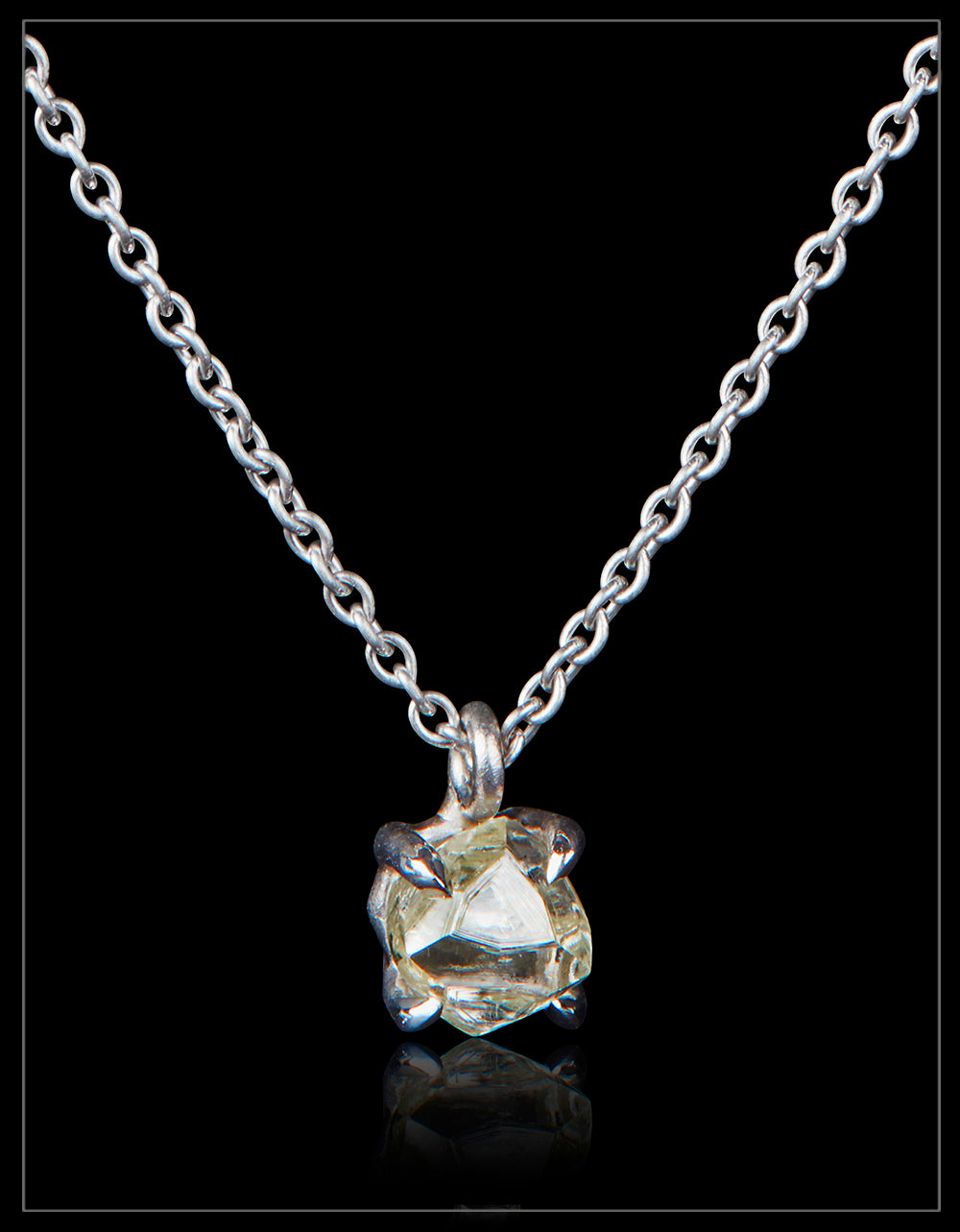 Forever Raw Natural Beauty in White Gold Necklace – 0.92 ct.