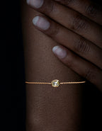 Raw Diamond from Guinea in Gold Chain Bracelet – 0.96 ct.