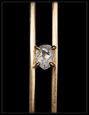 Raw Diamond Gold Bangle Made in Copenhagen – 1.09 ct.