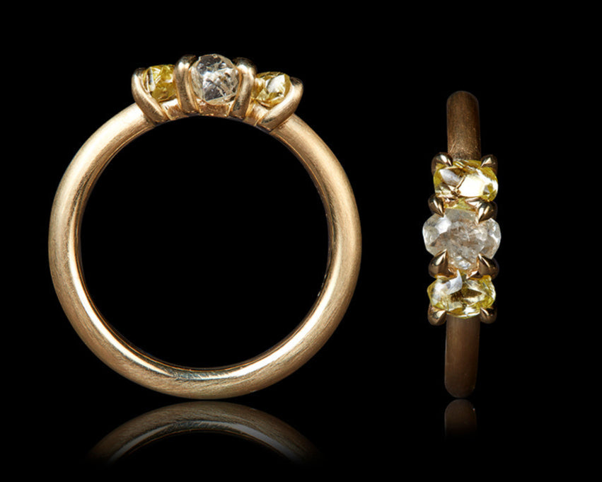1.44 ct. - Gylden & Varm Harmoni i Håndlavet Guldring