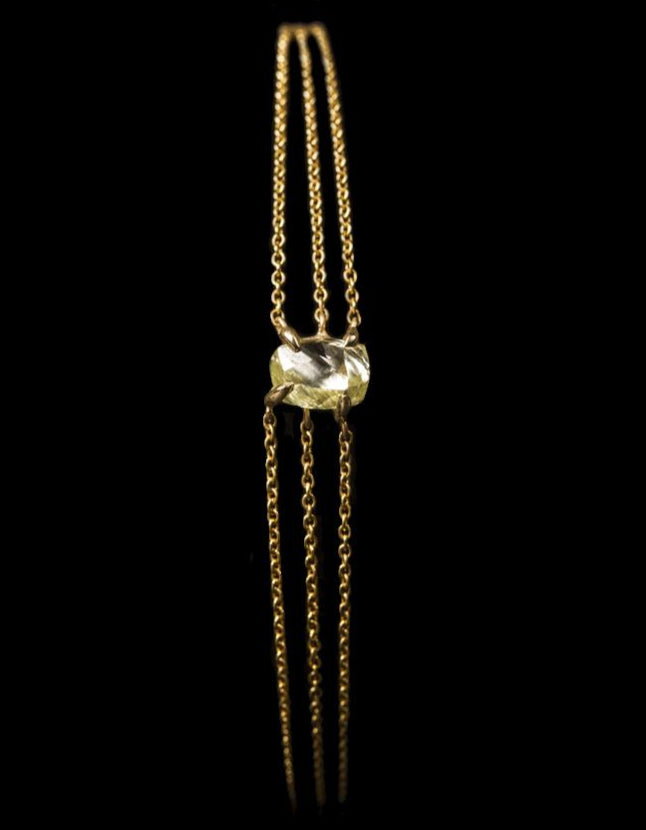 Yellow Sunray Diamond Bracelet 