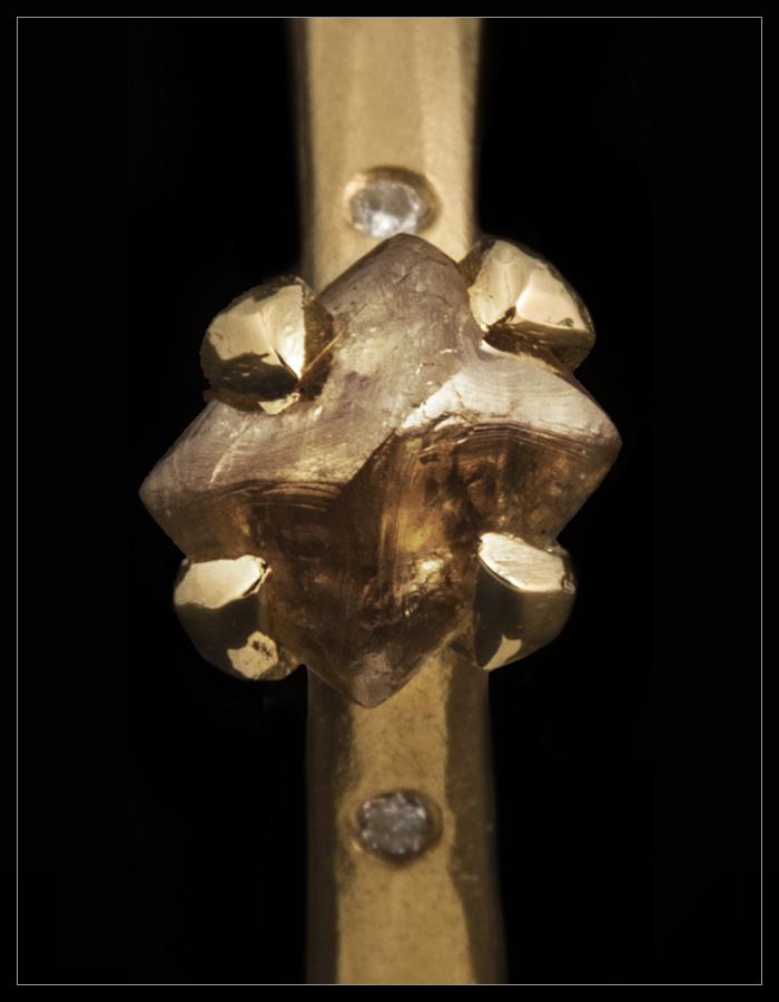 Warm Wild Gold Princess Ring - 1.55 ct.