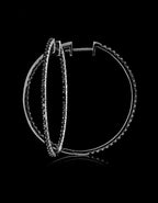 Black Brilliants Creole Black Rhodium Earrings