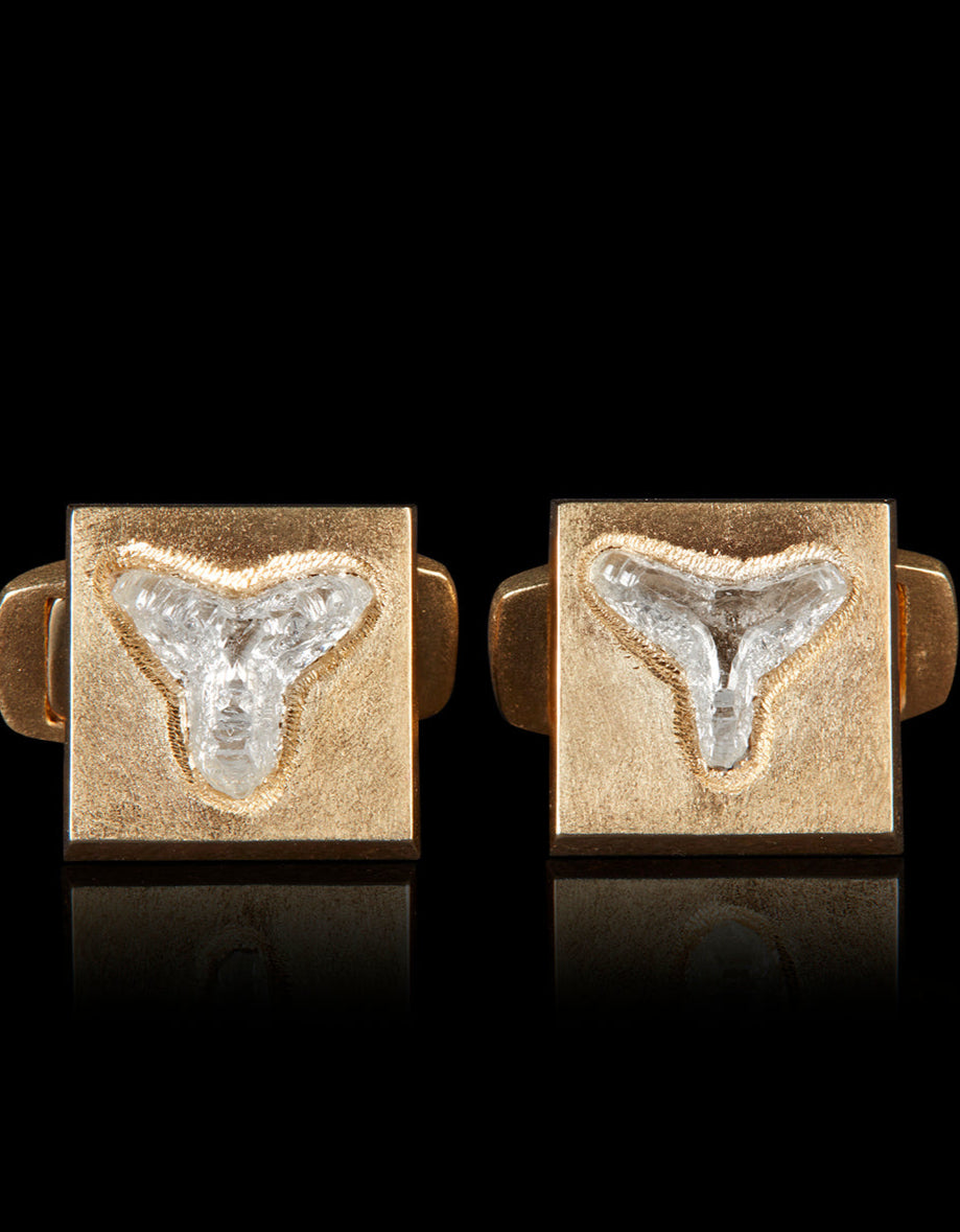 Semi-Stars Diamonds in Gold Cufflinks – 1.67 ct.