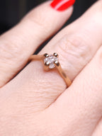 Rose Gold Tulip Ring - 0.85 ct.