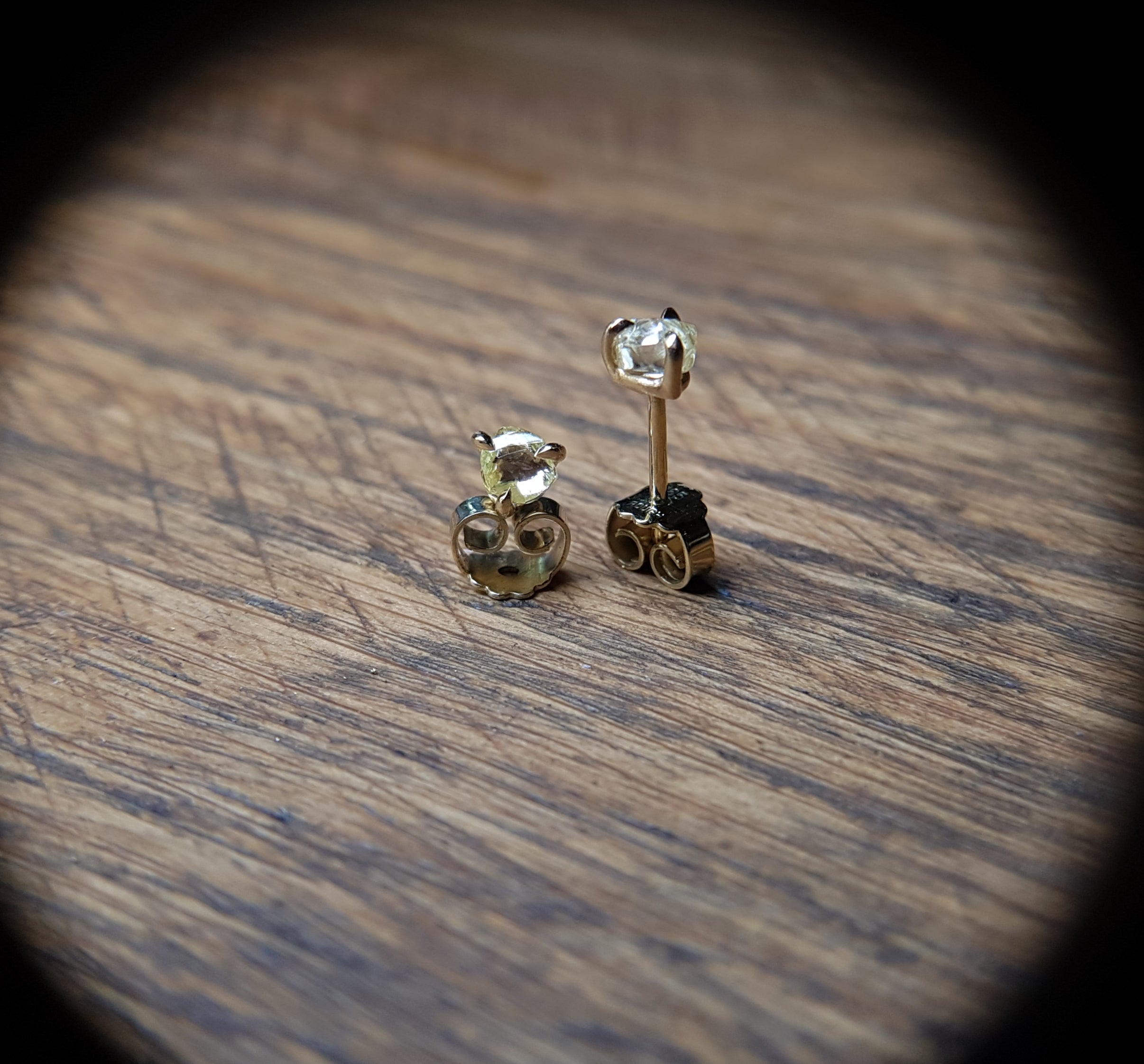 Yellow Stars Raw Diamond Earrings – 0.86 ct.
