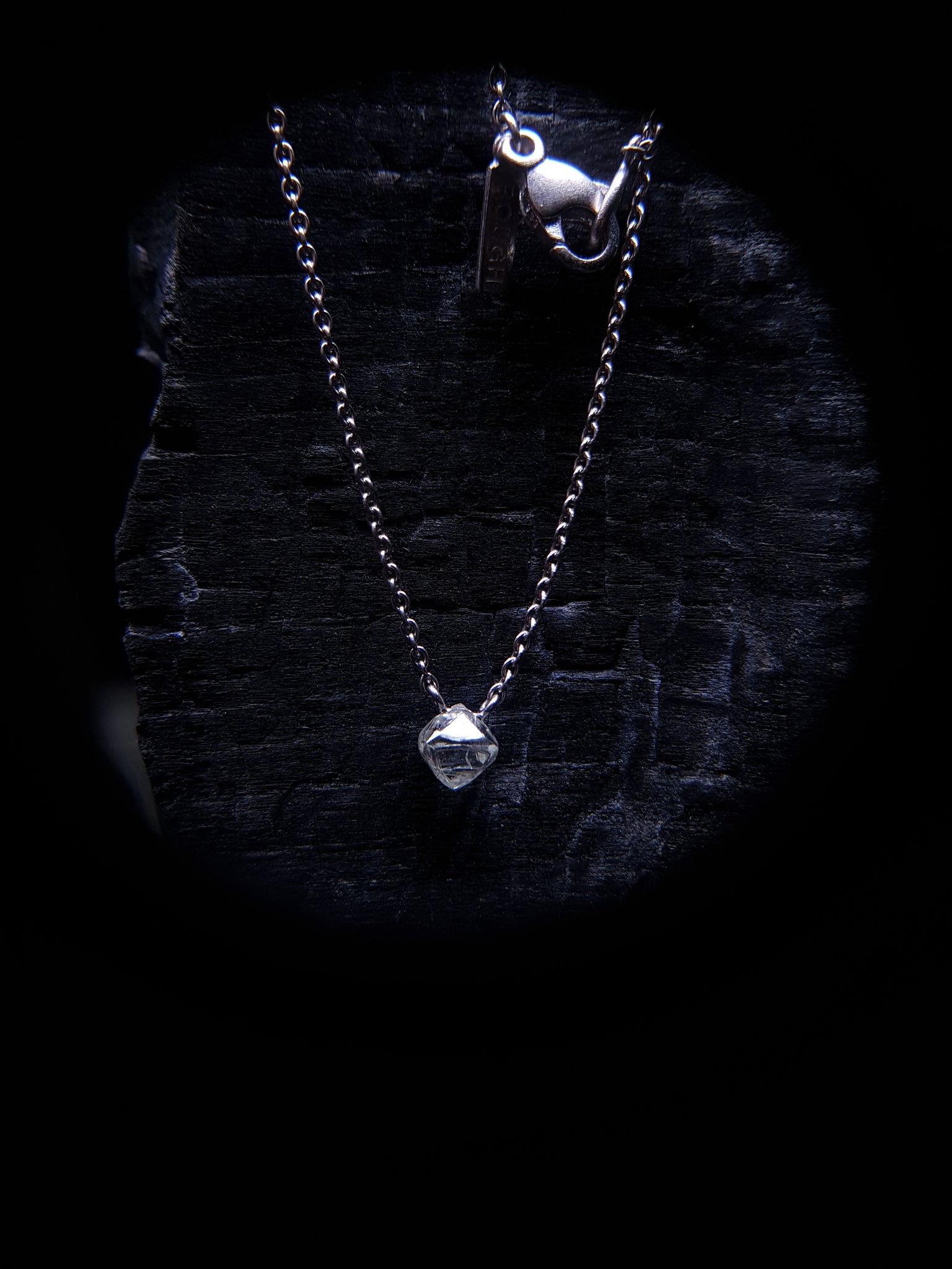 Floating Octahedron Diamond Necklace – 0.74 ct.
