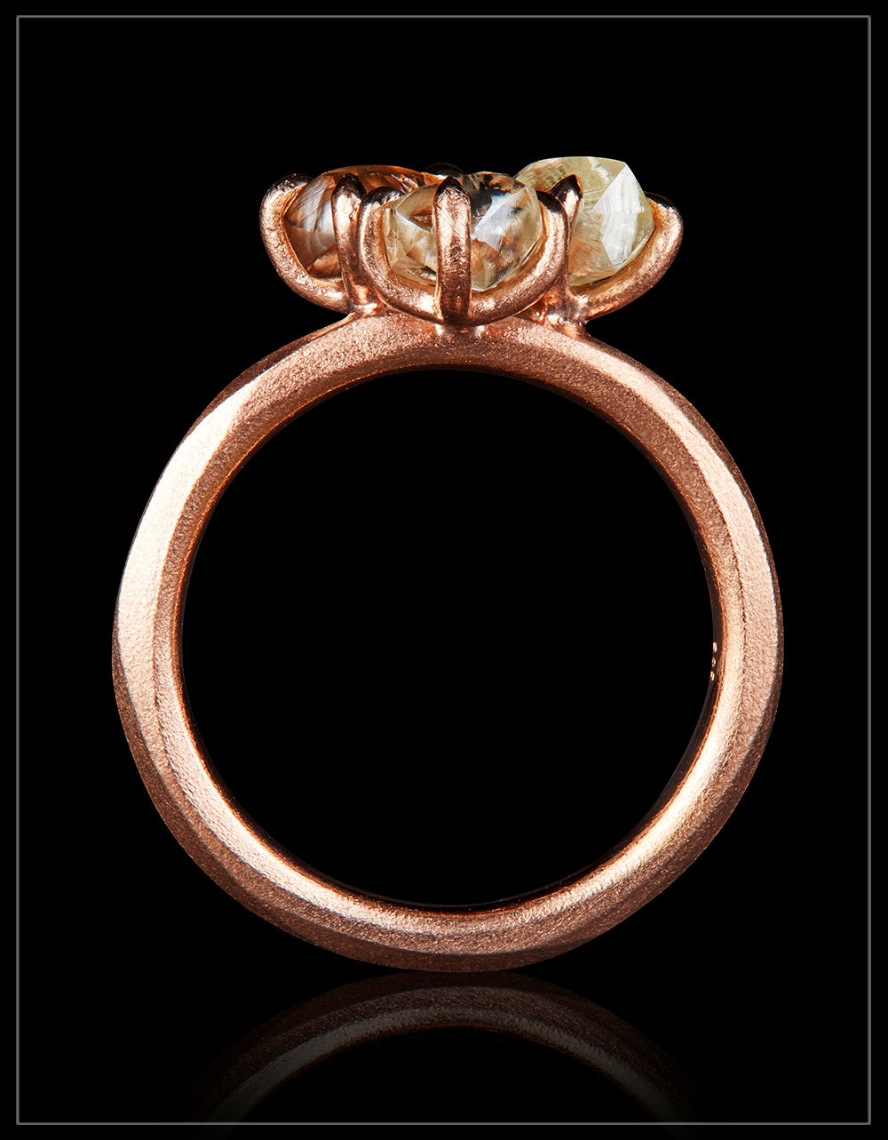 Faith, Hope and Love Rose Gold Cluster Ring - 3.03 ct.