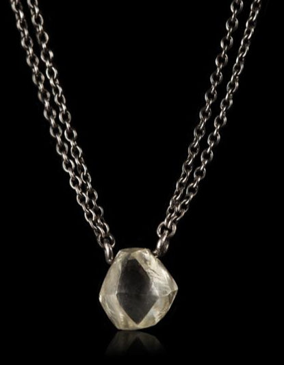 Softly Edged Diamond Necklace 