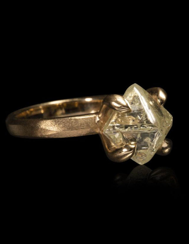 Exquisite Light Yellow Diamond Ring
