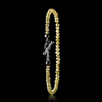 Yellow Facetted diamonds in bracelet