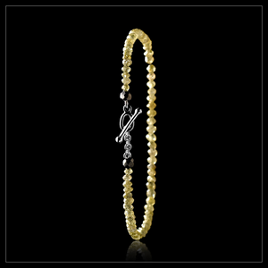 Yellow Facetted diamonds in bracelet <strong> 5.18 ct.  </strong>