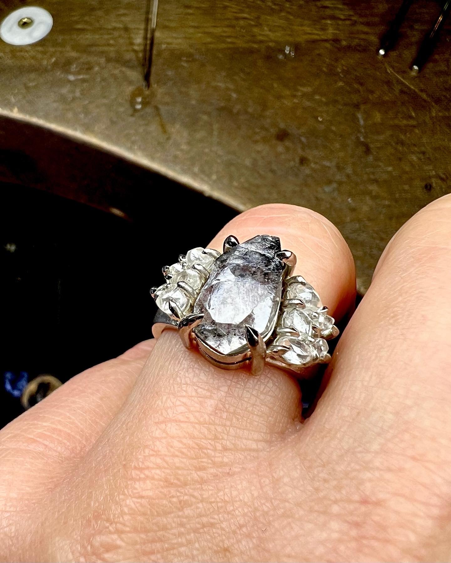 Raw Diamond Antique Cocktail Ring – 8.29 ct.