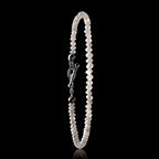 White Facetted diamonds in bracelet