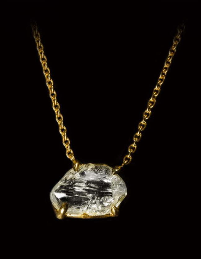 Rare White Clear Diamond Necklace 