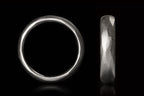 5,5 mm - Solid Platin Vielsesring Med Facetter