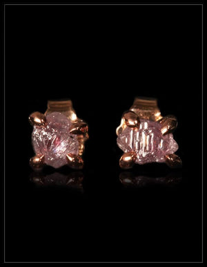 Rare Pink Diamond Earrings in Rose Gold - <strong> 1.44 ct.</strong>