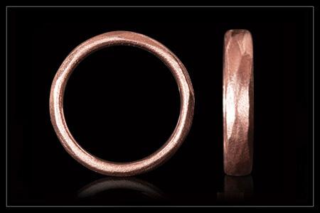 Warm Rose Gold Ring Wedding Band - 4,5 mm
